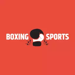 Boxing logo in minimal red color