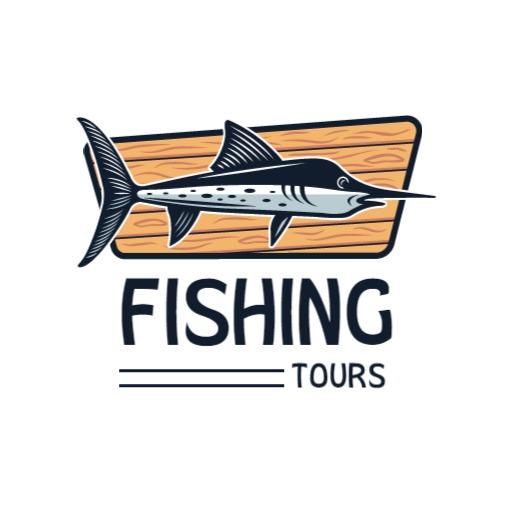 Fish logo design for rustic fishing badge