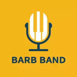 Yellow piano band logo design