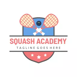 Retro badge style squash logo