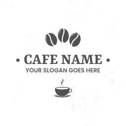Cafe logo in modern minimalist design