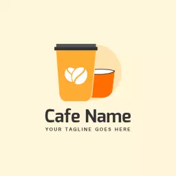 Cafe logo in orange color