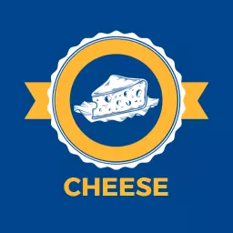 Cheese slice badge dairy logo template