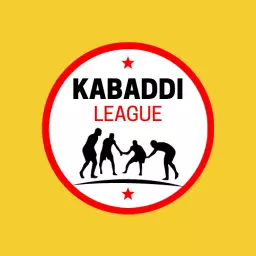 Red and yellow kabaddi logo template