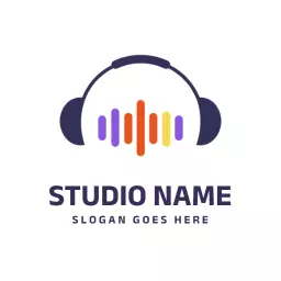 Minimal purple music logo