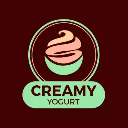 Creamy yogurt circle dairy logo idea