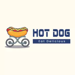 Cute hot dog logo design