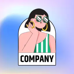 Modern woman portrait fashion logo template for apparel brand