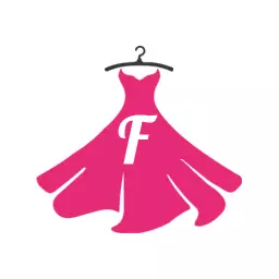 Pink dress monogram fashion logo design for boutique brand