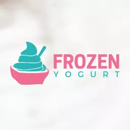 Frozen yogurt swirl dairy logo