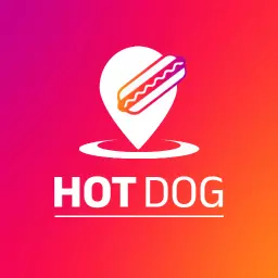 Modern hot dog logo template