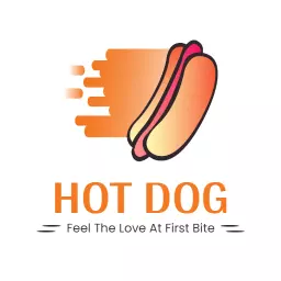 Speedy hot dog logo design