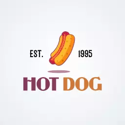 Clean minimal hot dog logo