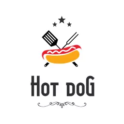 Minimal hot dog logo design