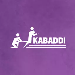 Minimalist kabaddi logo in purple color