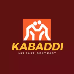 Bold orange kabaddi logo design