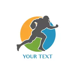 Colorful rugby logo design