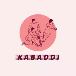 Pink sketch outline kabaddi logo design