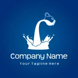 Elegant milk splash dairy logo idea