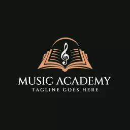 Gold modern music logo design