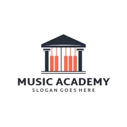 Vintage academy icon music logo