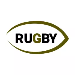 Olive clean oval typography rugby logo
