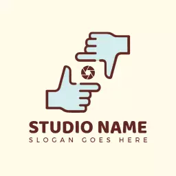 Vintage studio logo design template