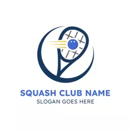 Squash logo with minimal round