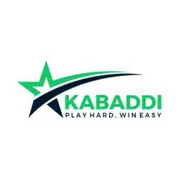 Kabaddi logo with modern green star