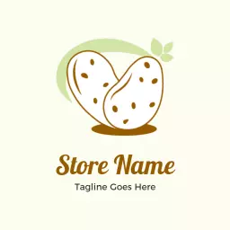 Vegetable logo with minimal potato 