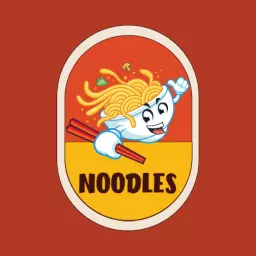 Noodles logo with cartoon character