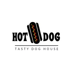 Bold black hot dog logo