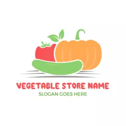Fresh colorful vegetable logo