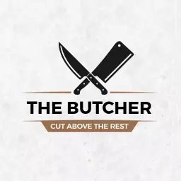 Minimal black butcher logo