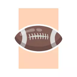 Brown classic ball rugby logo template