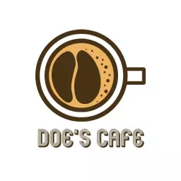 Brown creative cafe logo 