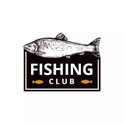 Brown color fishing logo design
