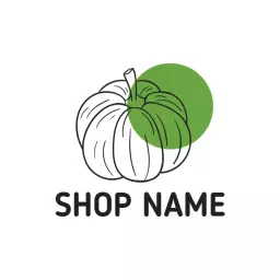 Vegetable logo with green color