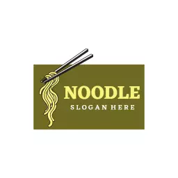 Vintage green noodle logo
