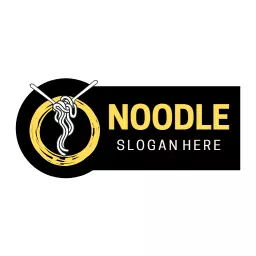 Circular black noodle logo