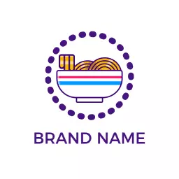 Purple noodle bowl logo