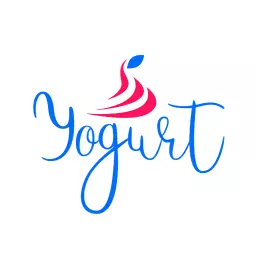 Blue yogurt logo design