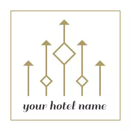 Art deco hotel logo template