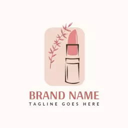 Soft beige makeup logo design