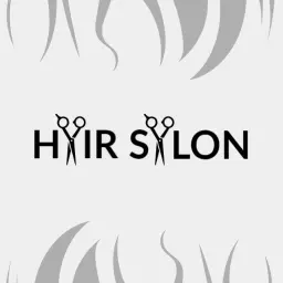 Modern black hair salon logo
