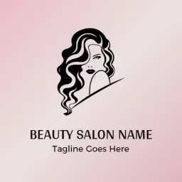 Classic pink beauty salon logo design