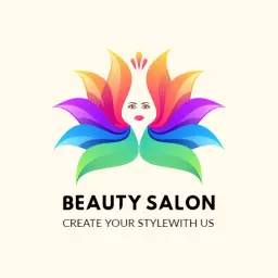 Vibrant badge beauty salon logo