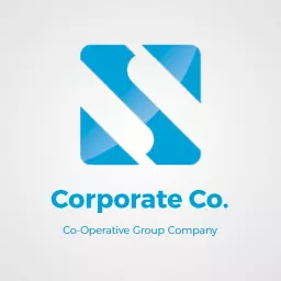 Blue letter design corporate logo