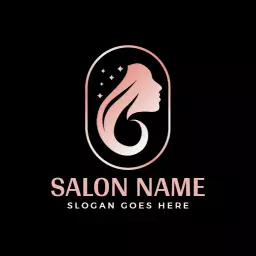 Black badge beauty salon logo