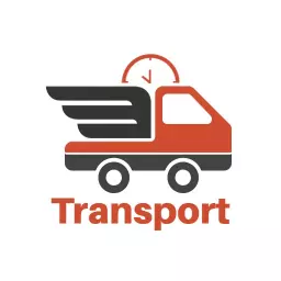 Flat style transport logo design